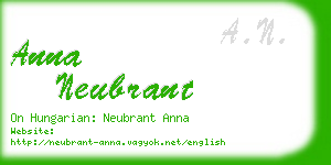 anna neubrant business card